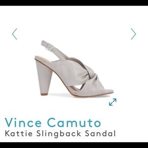 Vince Camuto ‘Kattie’ light grey leather sandals